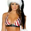 J-Valentine, Inc ACCESSORIES 446 - Black/White Deluxe Santa Hat