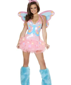 J Valentine CA130 - Pastel Butterfly Bodysuit And Headband