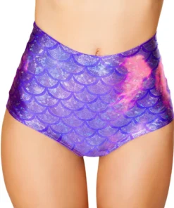 J Valentine BOTTOMS CC401 - Scale High Waist Mermaid Shorts