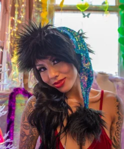 J-Valentine, Inc CH333 - Holographic Sequin Santa Hat ACCESSORIES