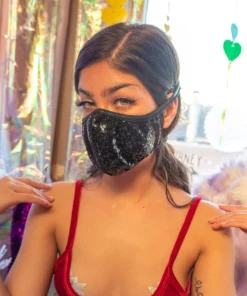 J-Valentine, Inc CH566 - Sequin Tailored Mask ACCESSORIES