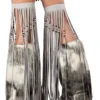 J-Valentine Catalog CS218 - Silver Indian Beaded Fringe Leggings