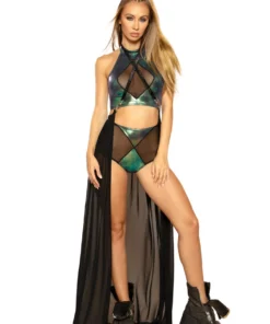 J Valentine FF105 - DIAMOND HIGH-WAIST SHORT BOTTOMS