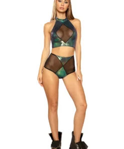 J Valentine TOPS FF104 - DIAMOND HALTER TOP