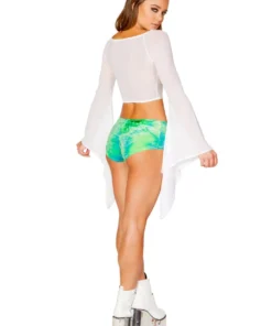 J Valentine FF118 - Mesh Gypsy Sleeve Top