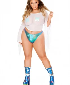 J-Valentine Catalog FF120 - Metallic Lace-Up Bottoms