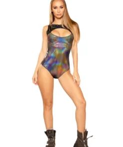 J Valentine FF153 - KEYHOLE PANEL BODYSUIT ONE PIECES