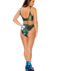 J Valentine FF264 - METALLIC HIGH-WAIST BOTTOM BOTTOMS