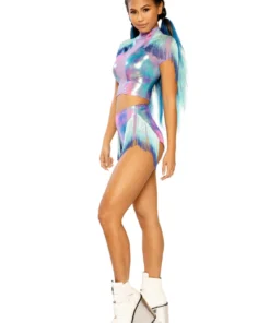 J Valentine BOTTOMS FF273 - OMBRE FRINGE HIGH-WAIST SHORT