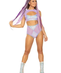 J-Valentine FF328 - Diamond High-Waist Short BOTTOMS