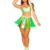 J-Valentine, Inc FF383 - Holographic Pinwheel Vinyl Skirt BOTTOMS