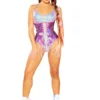 J-Valentine, Inc FF395 - Holographic Faux Leather Waist Cincher