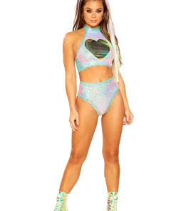 J-Valentine, Inc FF382 - High-Leg Sequin Short