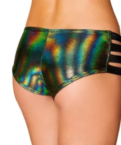 J Valentine FF923 - Metallic No Seam Strappy Shorts BOTTOMS