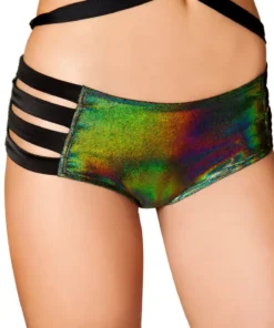 J Valentine FF923 - Metallic No Seam Strappy Shorts BOTTOMS