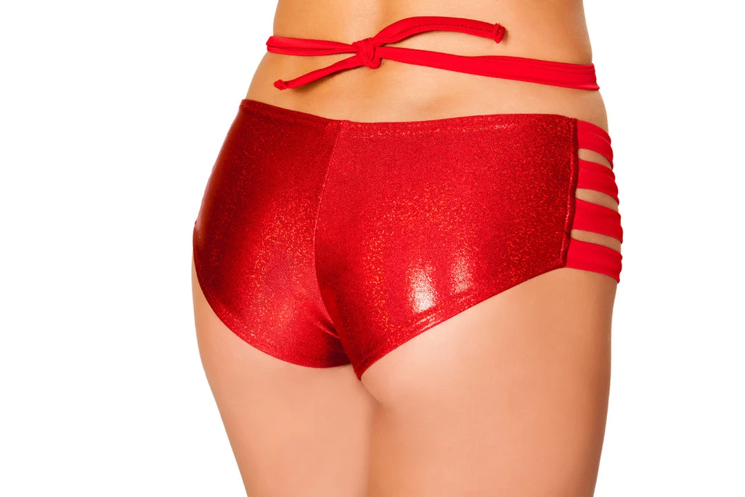J Valentine FF923 - Metallic No Seam Strappy Shorts BOTTOMS