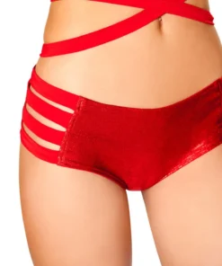 J Valentine FF923 - Metallic No Seam Strappy Shorts BOTTOMS
