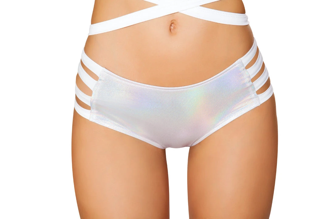 J Valentine FF923 - Metallic No Seam Strappy Shorts BOTTOMS
