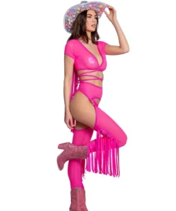 J-Valentine, Inc FR110 - Karma Cowgirl Fringe Wrap Top