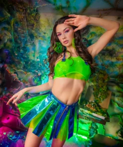 J-Valentine, Inc FR122 - Wavelenght Mesh Chocker Top TOPS