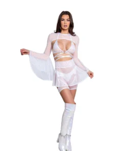 J-Valentine, Inc FR144 - Holographic Dot Circle Skirt Skirts