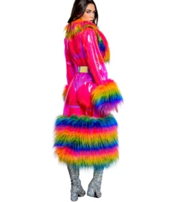 J-Valentine, Inc Jackets | Coats FR158 - Rainbow Vibrations Trench With Sour Candy Belt