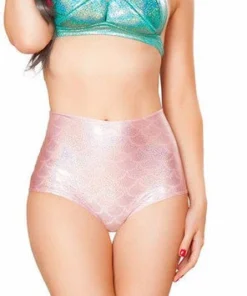 J Valentine CC401 - Scale High Waist Mermaid Shorts BOTTOMS